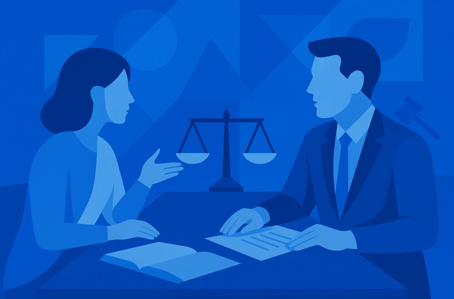 Campos Attorneys contact abstract vector