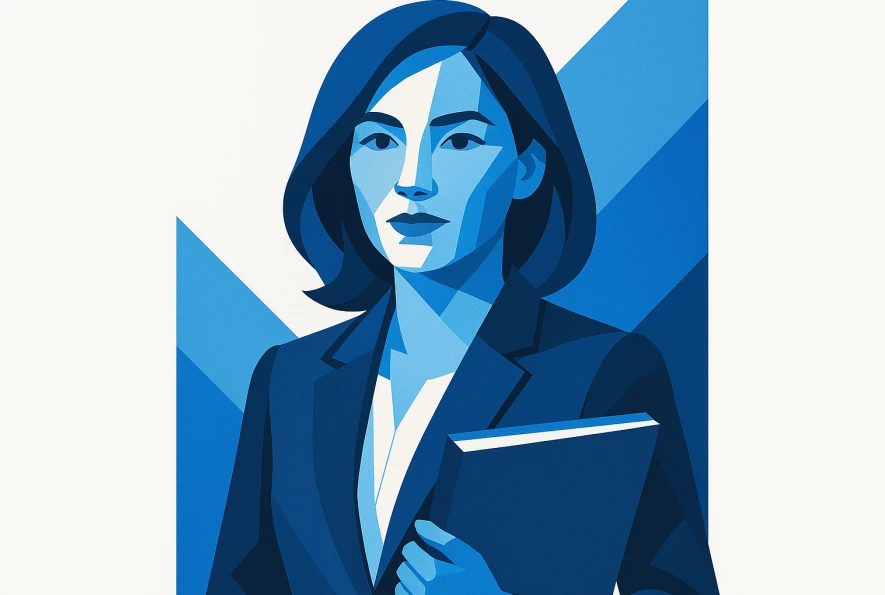 Portrait illustration of Maria Campos, attorney